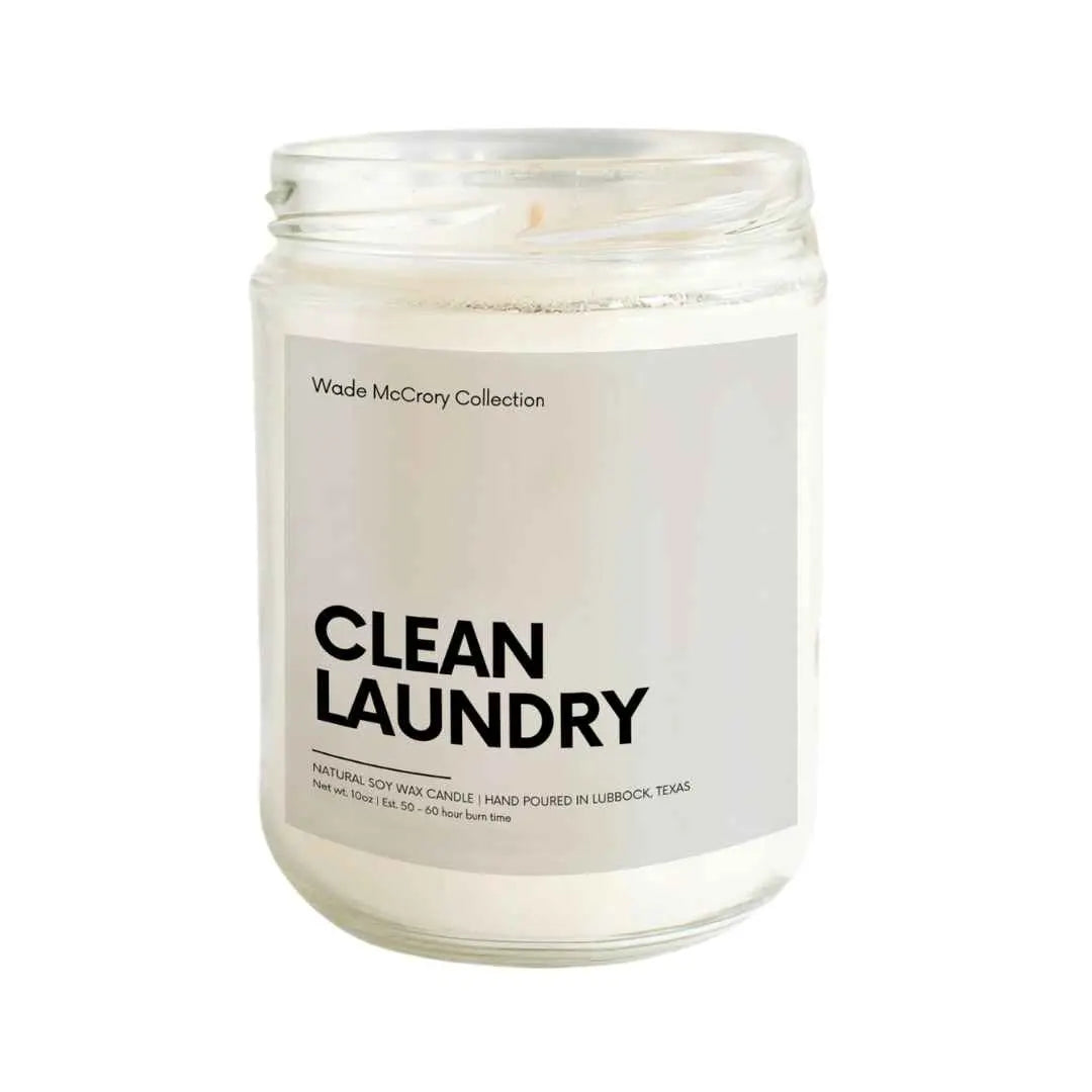 Clean Laundry 10oz Soy Candle - Wade McCrory Collection
