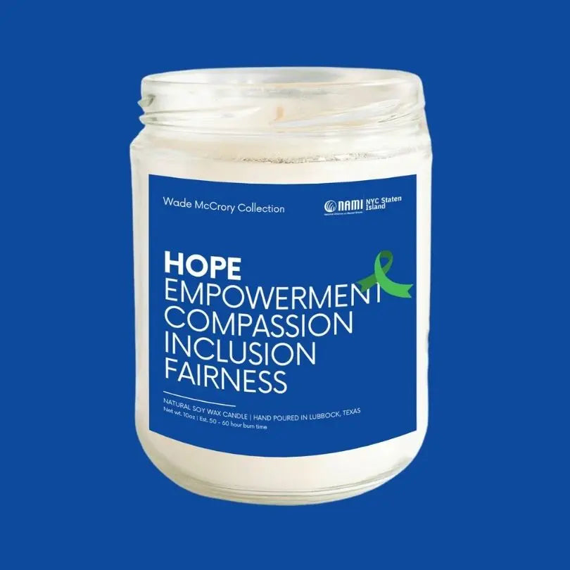 Hope, Empowerment, Compassion NAMI Soy Candle - Wade McCrory Collection