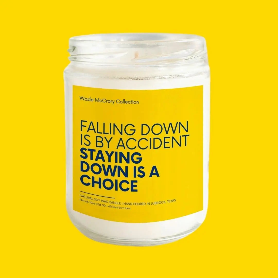 Falling Down is by Accident Soy Candle Wade McCrory Collection