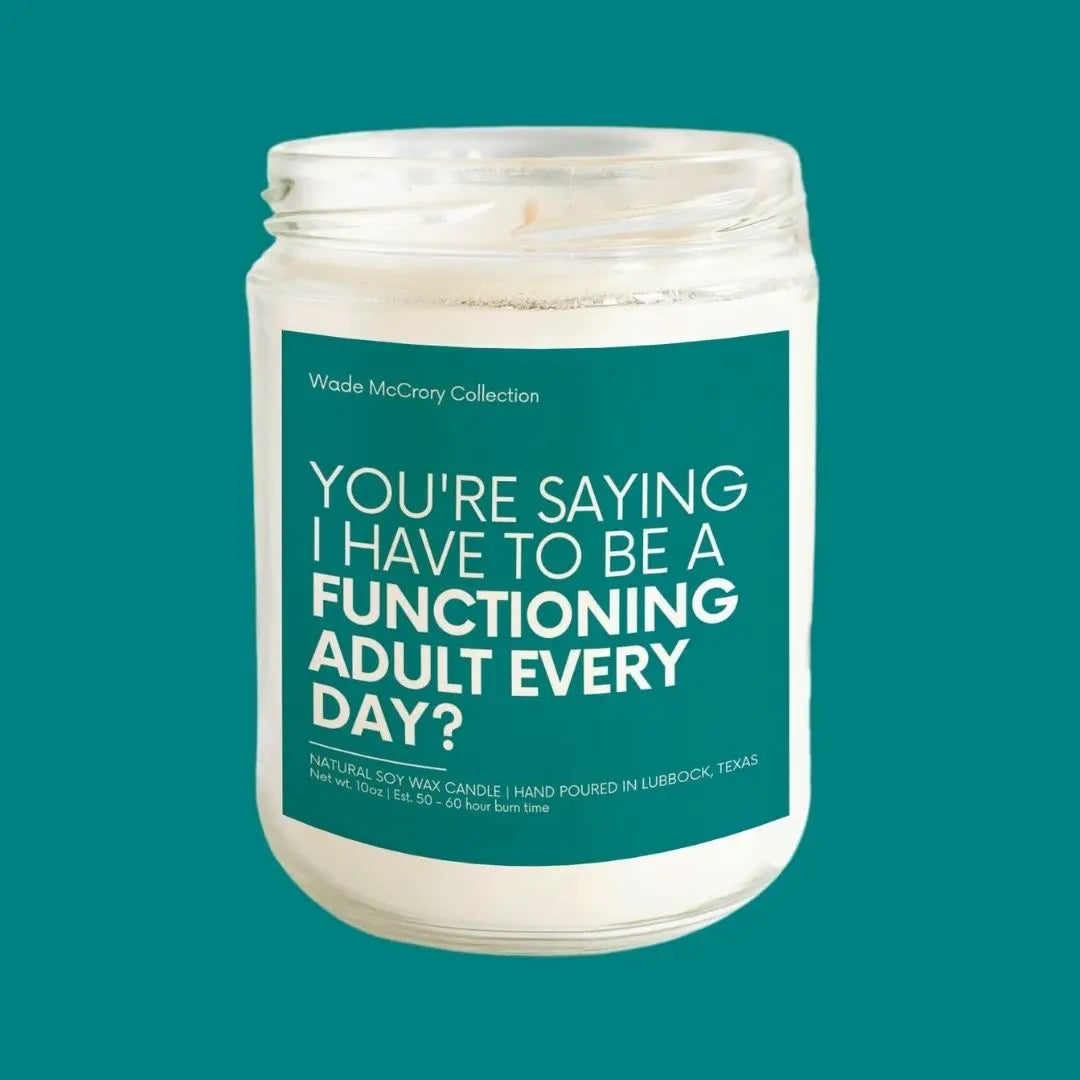 Functional Adult Everyday Soy Candle - Wade McCrory Collection