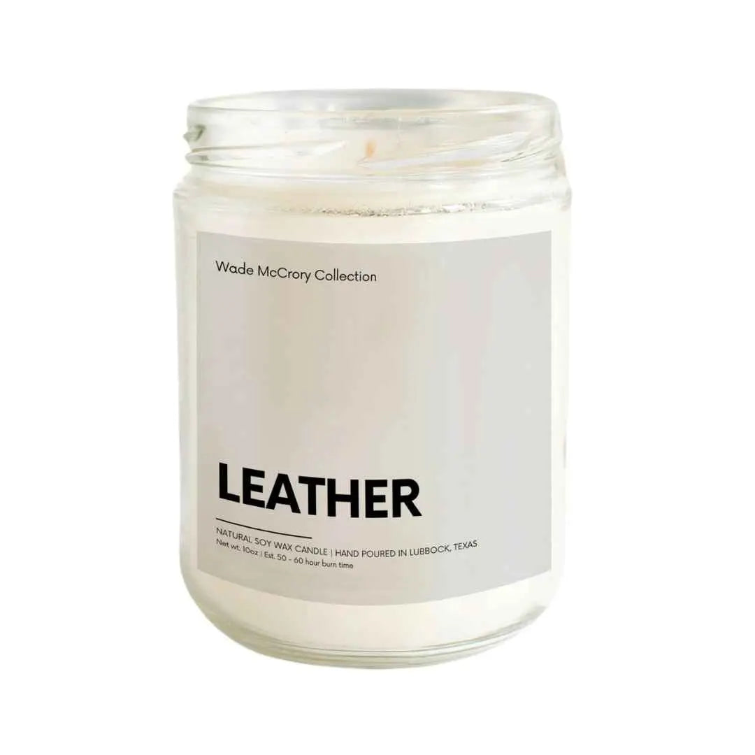 Leather Soy Candle - Wade McCrory Collection
