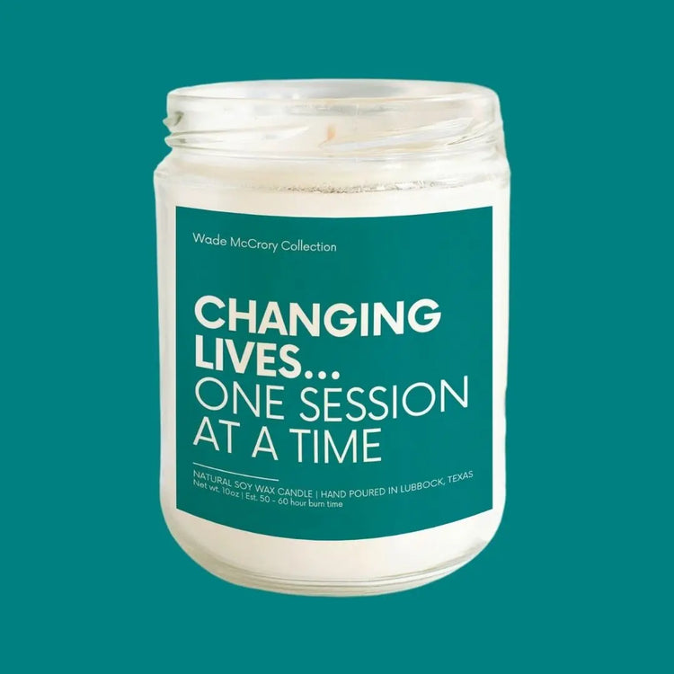 One Session at a Time Soy Candle - Wade McCrory Collection