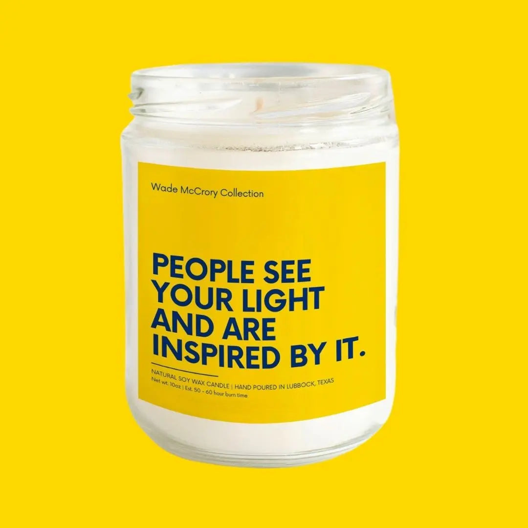 People See Your Light Soy Candle Wade McCrory Collection