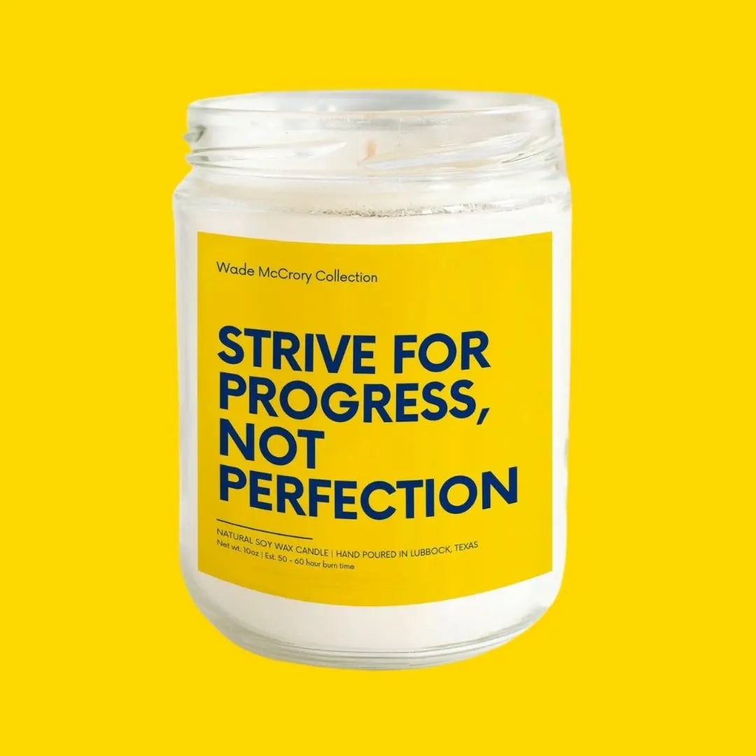 Progress & Not Perfection Soy Candle Wade McCrory Collection