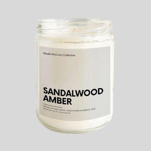 Sandalwood Amber - 10oz Soy Candle - Wade McCrory Collection