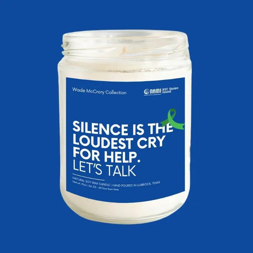 Silence is the Loudest Cry NAMI Soy Candle - Wade McCrory Collection