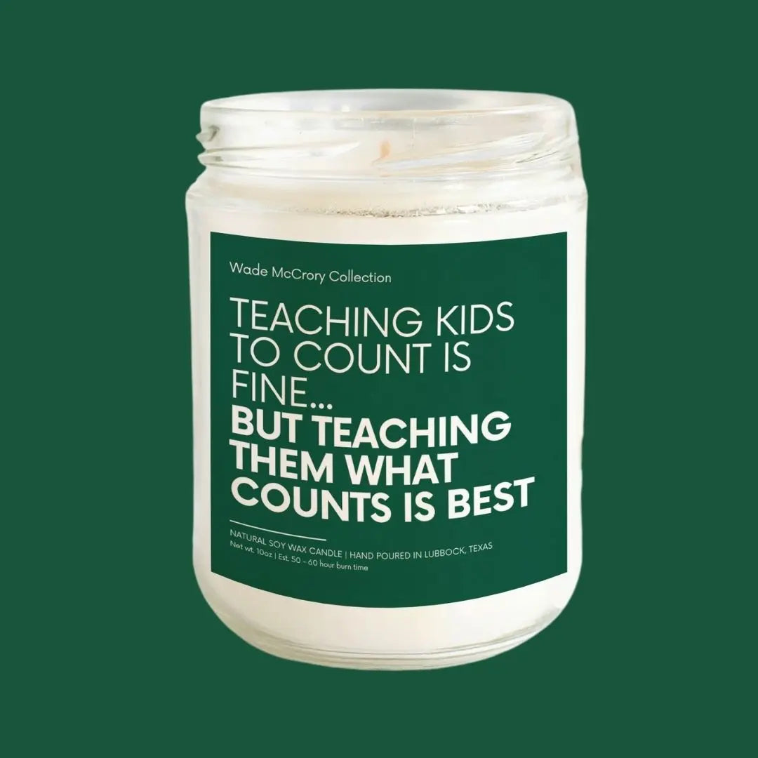 Teaching Them What Counts Soy Candle Wade McCrory Collection