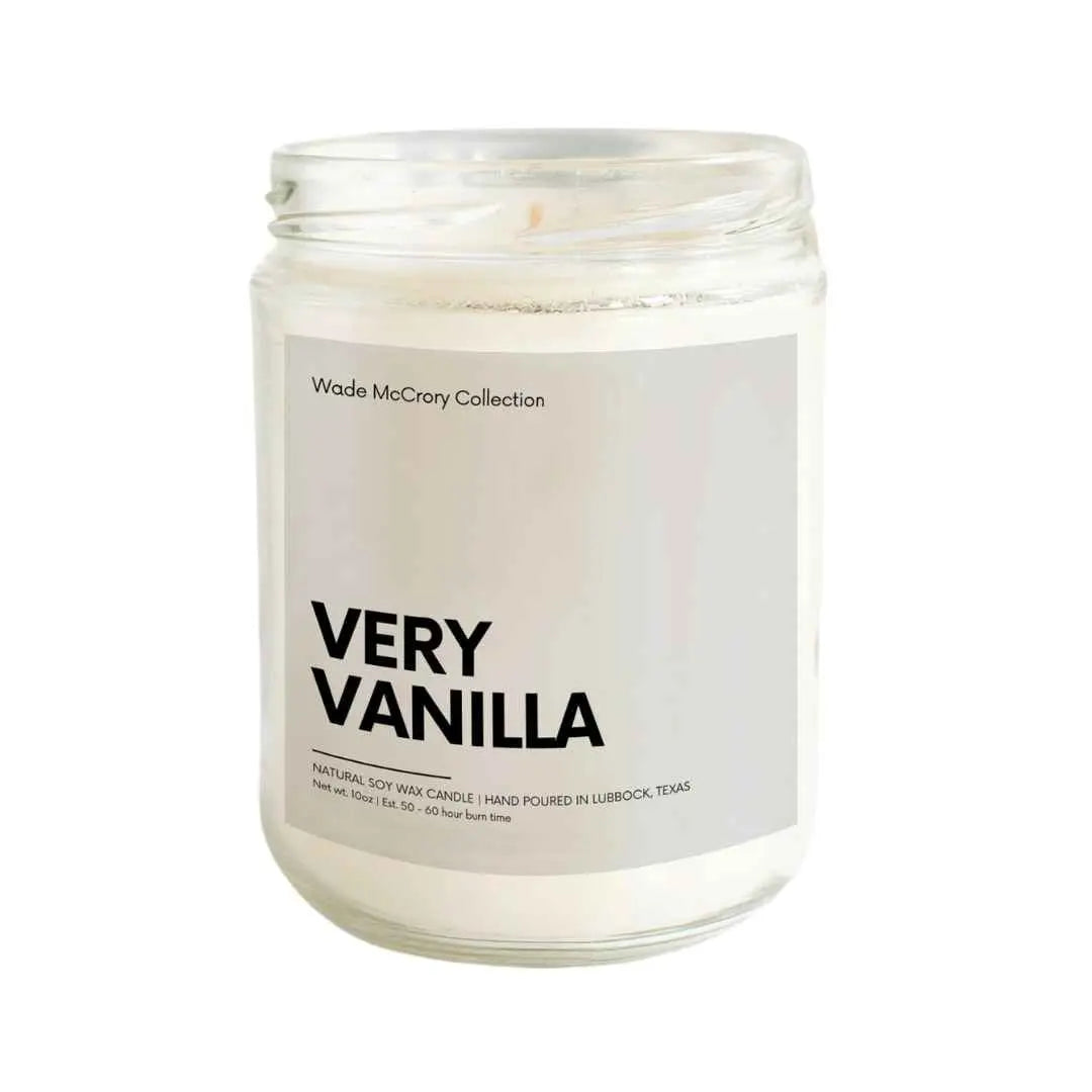 Very Vanilla 10oz Soy Candle - Wade McCrory Collection