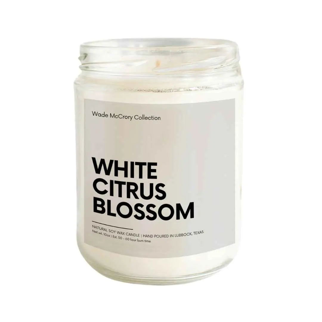 White Citrus Blossom 10oz Soy Candle - Wade McCrory Collection