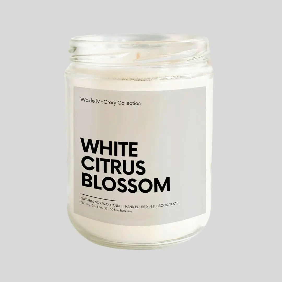 White Citrus Blossom Soy Candle - Wade McCrory Collection