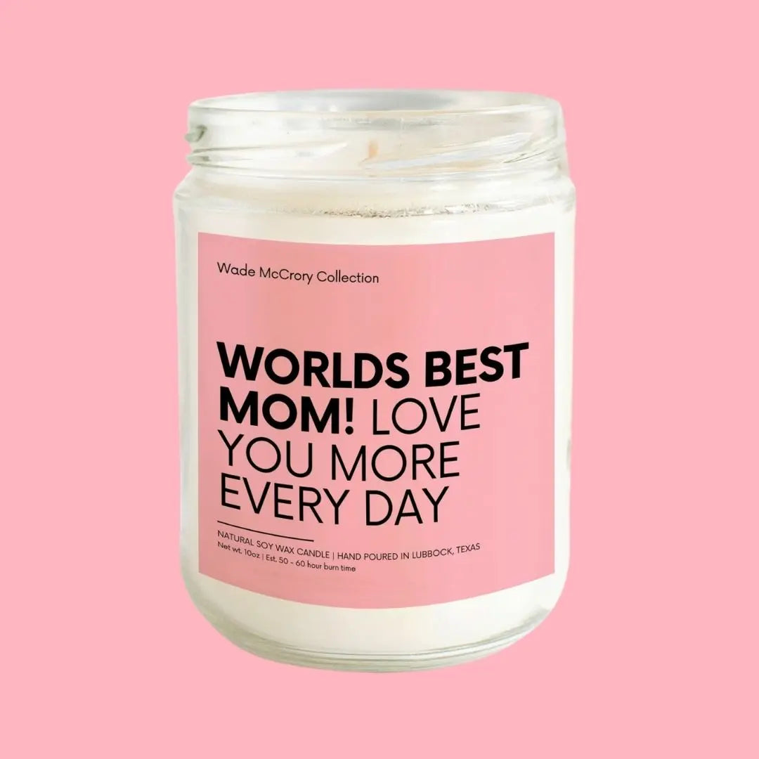 Worlds Best Mom Soy Candle Wade McCrory Collection