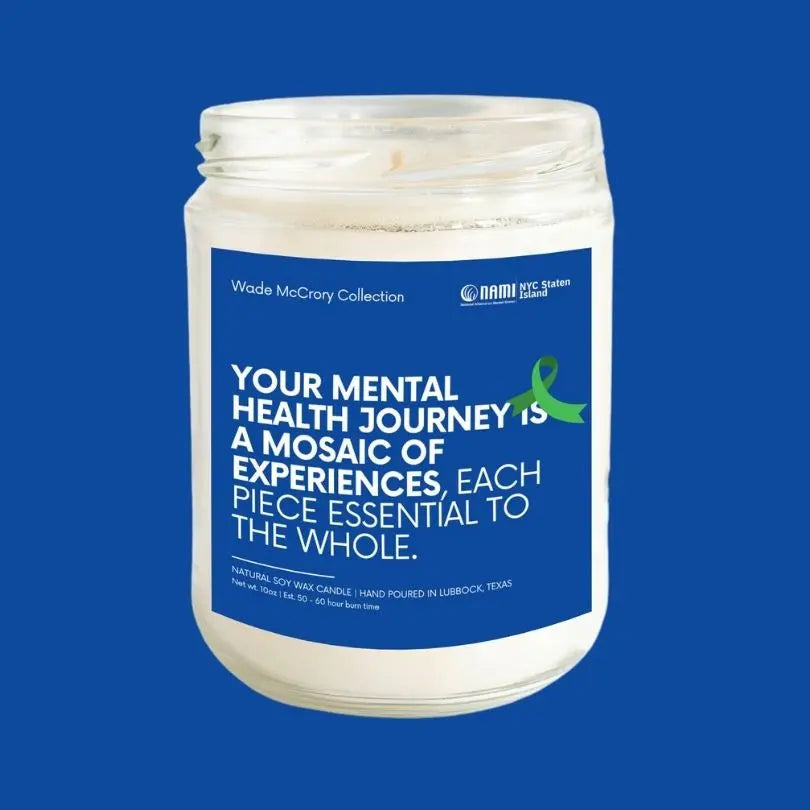 Your Mental Health Journey is a Mosaic NAMI Soy Candle - Wade McCrory Collection